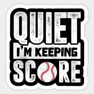 Quiet Im Keeping Score Scorekeeper Tee Funny Softball Sticker